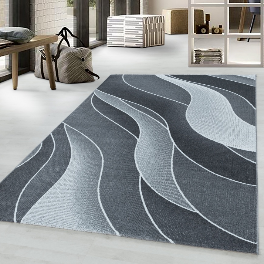 Costa Wave Designer Grey Rug